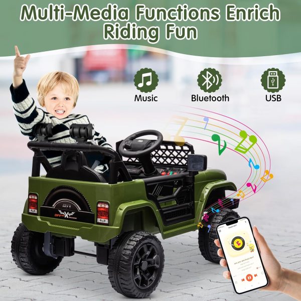 JOYRACER 12V Ride on Car with Remote Control Power 4 Wheels, 3 Speeds, Bluetooth Music, Led Lights, Spring Suspension, Electric Vehicles Jeeps Truck Toy for Boys Girls  Toys & Games - Image 21