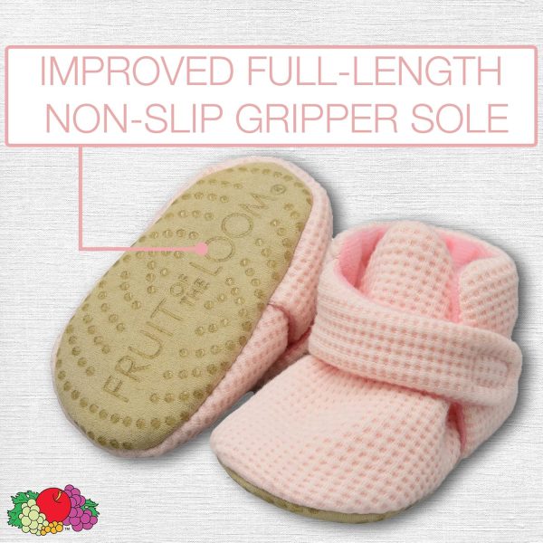 | Fruit of the Loom Cozy Thermal Wrap Booties with Non-Skids for Baby Girls, Boys, Unisex | Boots - Image 21