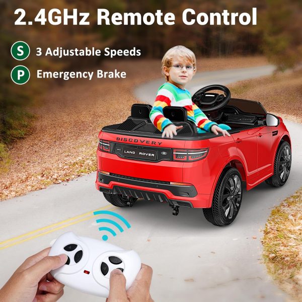 ARBELI 12V Licensed Land Rover Kids Electric Car w/Parent Remote Control, Bluetooth, Music, Shock Absorbers, LED Lights, Ride On Toys for Kids Ages 2-5 (Single Seat), Pink  Toys & Games - Image 15