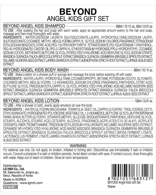 BEYOND Angel Kids Bath Gift Set (25.7fl oz , 3-Piece Bath & Shower Set) - Vegan Korean Skin Care. Baby Shampoo, Body Wash, Hyaluronic  Beauty & Personal Care - Image 16