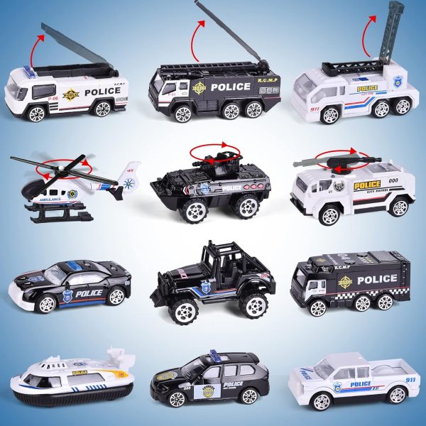 12 in 1 Construction Truck Toys Set for Toddlers, Carrier Truck with 12 Mini Cars for Kids,Transport Trucks Toy with Light and Sound,Christmas Birthday Cars Toy Gift for Boys Age 3-7  Toys & Games - Image 23