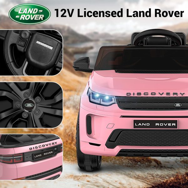 ARBELI 12V Licensed Land Rover Kids Electric Car w/Parent Remote Control, Bluetooth, Music, Shock Absorbers, LED Lights, Ride On Toys for Kids Ages 2-5 (Single Seat), Pink  Toys & Games - Image 8