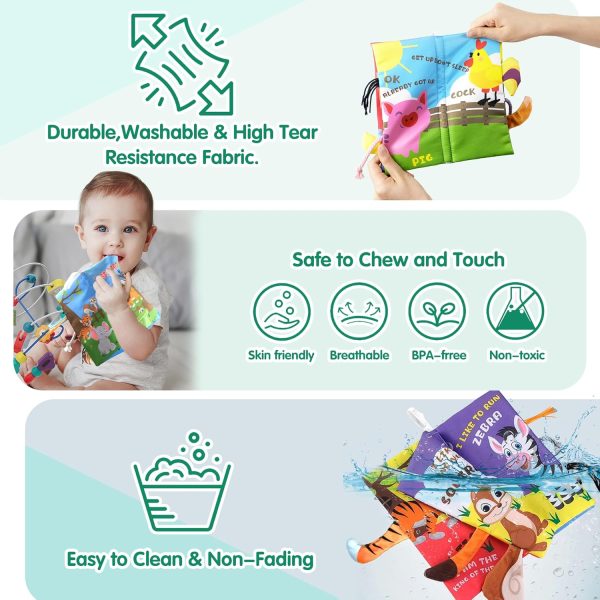 Richgv 2 Packs Baby Books Toys 0-6-12 Months,Touch and Feel Soft Crinkle Tail Books for Newborn Infant Baby 0-3-6-12 Months,Baby Boy Girl Toys Gifts Shower Books Gifts Christmas Stocking Stuffers  Toys & Games - Image 19