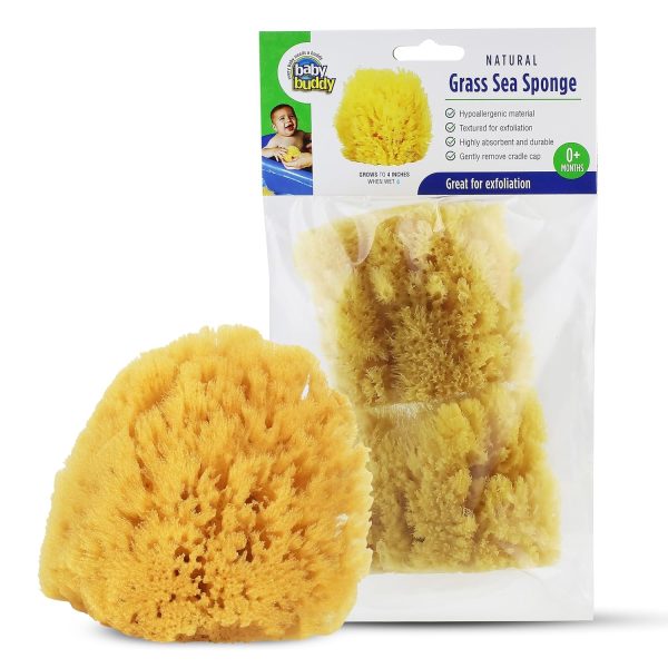 Baby Buddy Natural Grass Sea Sponge, Newborn Bath Time Essential, Textured for Exfoliation, Hypoallergenic, 1 Count - Image 20