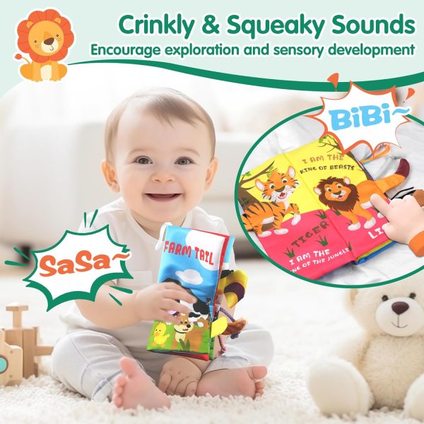 Richgv 2 Packs Baby Books Toys 0-6-12 Months,Touch and Feel Soft Crinkle Tail Books for Newborn Infant Baby 0-3-6-12 Months,Baby Boy Girl Toys Gifts Shower Books Gifts Christmas Stocking Stuffers  Toys & Games - Image 17