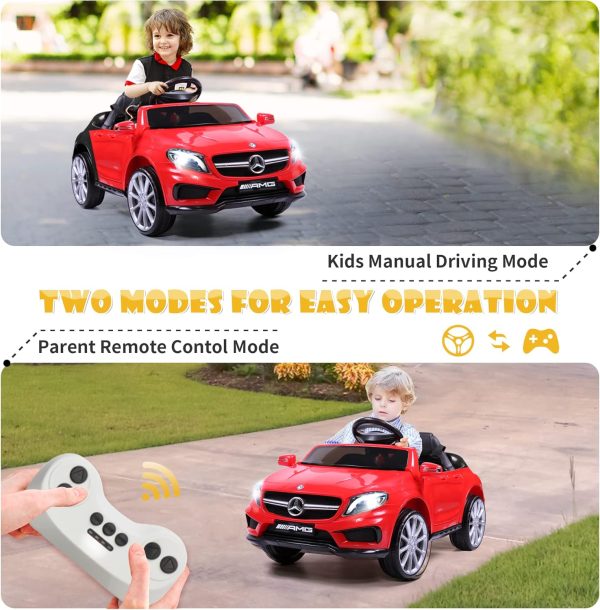 TOBBI Licensed Mercedes Benz Car for Kids,Ride on Cars with 2.4G Remote Control,Double Doors, 5 Point Safety Belt,LED Lights  Toys & Games - Image 9
