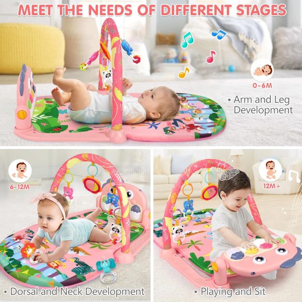 Baby Gym Play Mats Baby Toys Tummy Time Mat Toys Musical Activity Center for Newborn Infant Toys Piano Baby Play Mat Music & Light Newborn Infant Gifts for Baby Toys 0-3 6 9 12 Months, Dinosaur Style  Baby - Image 18
