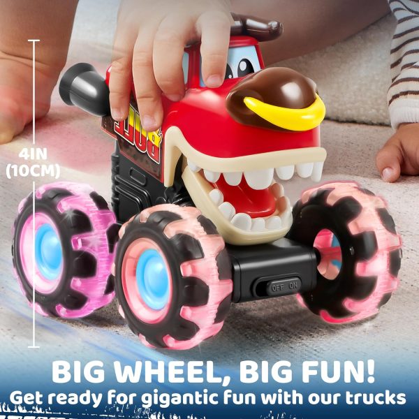 JOYIN 3 Pack Monster Truck Toy - Motion Activated Light-Up Cars for Toddlers - Monster Treads Lightning Wheels - Baby Toy Present - Press & Go Cars for Boys Girls  Toys & Games - Image 15