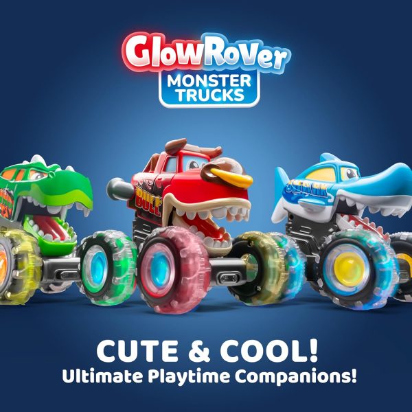 JOYIN 3 Pack Monster Truck Toy - Motion Activated Light-Up Cars for Toddlers - Monster Treads Lightning Wheels - Baby Toy Present - Press & Go Cars for Boys Girls  Toys & Games - Image 17
