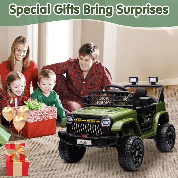 JOYRACER 12V Ride on Car with Remote Control Power 4 Wheels, 3 Speeds, Bluetooth Music, Led Lights, Spring Suspension, Electric Vehicles Jeeps Truck Toy for Boys Girls  Toys & Games - Image 25