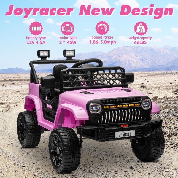 JOYRACER 12V Ride on Car with Remote Control Power 4 Wheels, 3 Speeds, Bluetooth Music, Led Lights, Spring Suspension, Electric Vehicles Jeeps Truck Toy for Boys Girls  Toys & Games - Image 11