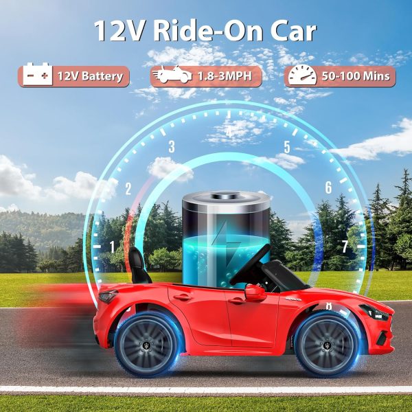 ARBELI 12V Licensed Maserati Kids Ride On Car w/Parent Remote Control, Spring Suspension, Music & Horn, Headlights &Taillights, Ride On Toy for Toddlers Ages 2-4, Pink  Toys & Games - Image 18