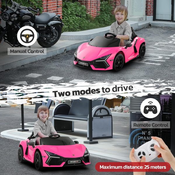ELEMARA Lamborghini Battery Car for Kids with Scissor Door,Kids Ride On Car with Remote Control,Kid 12V Children's Car with Bluetooth,LED Light,MP3 Player and Wide Seat(Blue)  Toys & Games - Image 25