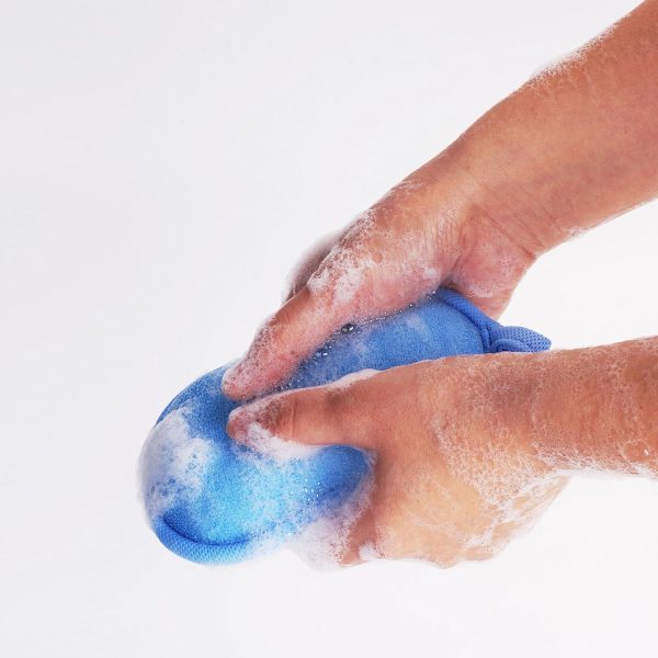 BabaMate Natural Baby Bath Sponge - Ultra Soft Baby Sponge for Bathing - Kids Bath Sponges for Infants, Toddler Bath Time, 2 Count (1 Pack) - Green Blue  Baby - Image 12