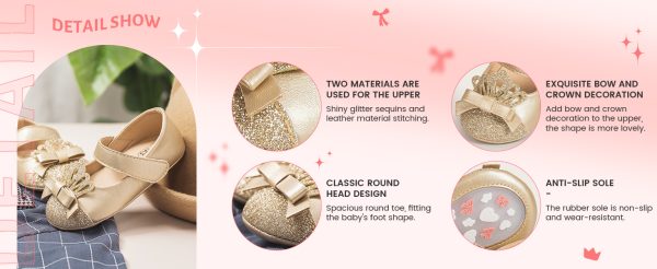 | KIDSUN Infant Baby Girls Mary Jane Shoes Soft Sole Ballet Slippers Bow Princess Newborn Dress Wedding Flat Shoes (3-6 Months Infant, A-Beige(Velvet), 3_Months) | Mary Jane - Image 11