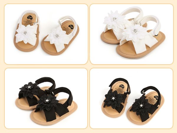 | HsdsBebe Baby Girls Sandals Bohemia Flower Bow Soft Sole Toddler First Walkers Beach Summer Shoes | Sandals - Image 12