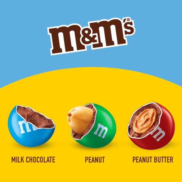 M&M'S Milk Chocolate Candy, Variety Pack, Full Size, Pack of 18 Bulk Candy Chocolate - Image 2
