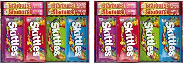 SKITTLES & STARBURST Assorted Candy Variety Pack for Holidays, Gifts, Parties, Candy Assortment, 37.05 oz (30 Count) Bulk Box  Skittles: Grocery & Gourmet Food - Image 24
