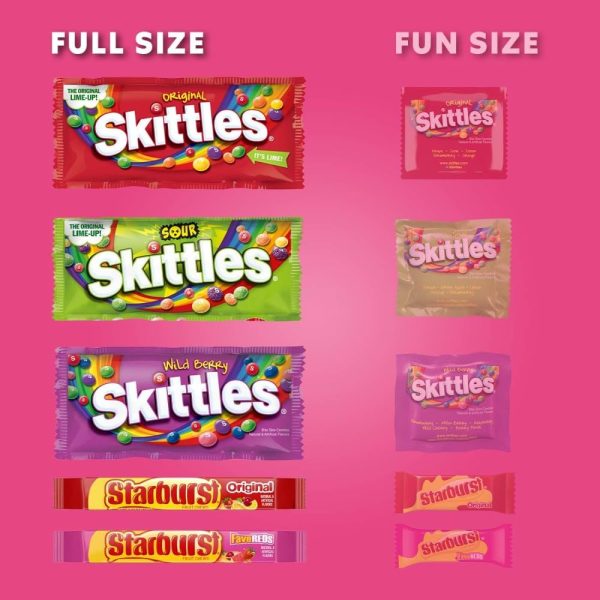SKITTLES & STARBURST Assorted Candy Variety Pack for Holidays, Gifts, Parties, Candy Assortment, 37.05 oz (30 Count) Bulk Box  Skittles: Grocery & Gourmet Food - Image 18