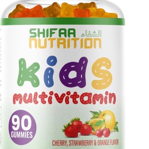 SHIFAA NUTRITION Halal Kids Multivitamin Gummies, 45-90 Days Supply, with All Essential Kids Vitamins. Toddler Vitamins with Vitamin C, D, Zinc, A, E, B6, B12, Biotin | Halal Gummy Vitamins for Kids  Health & Household