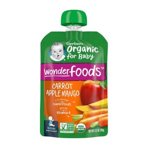 Gerber Organic WonderFoods Carrot Apple Mango Baby Food, 3.5 Oz  Baby