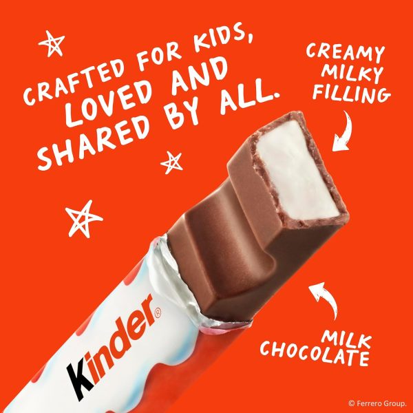 Kinder Chocolate, 18 Four Count Packs, Milk Chocolate Bar with Creamy Milky Filling, Individually Wrapped Candy, Stocking Stuffers for Kids, 1.8 oz Each - Image 24