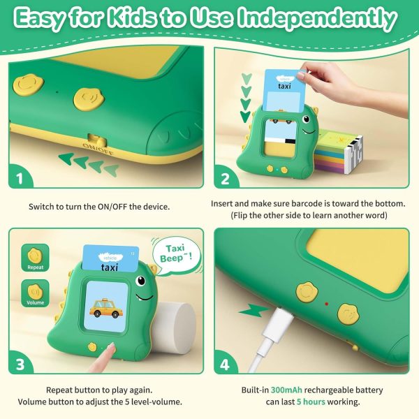 Alotwan Toddler Toys Talking Flash Cards with 510 Sight Words, Montessori Learning Toys for Toddler 1-3 2-4, Autism Sensory Speech Therapy Toys for Boys Girls 2 3 4 5 6 Year Old Kids Gifts  Toys & Games - Image 13