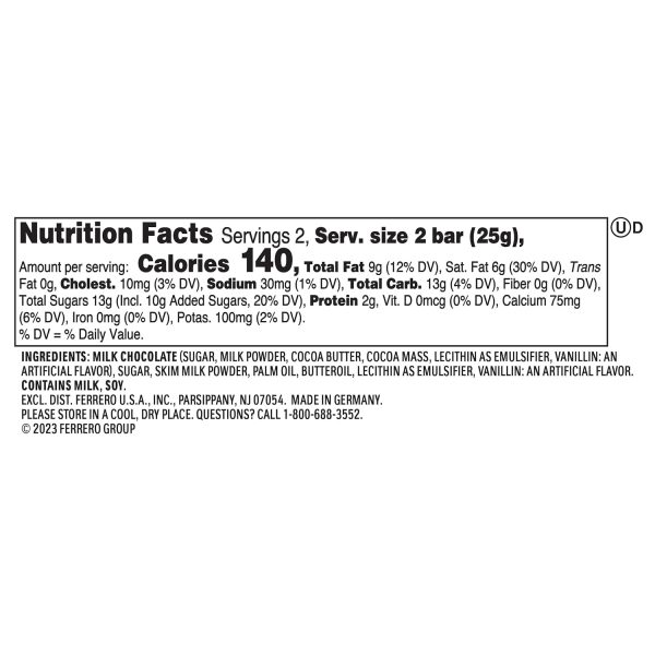 Kinder Chocolate, 18 Four Count Packs, Milk Chocolate Bar with Creamy Milky Filling, Individually Wrapped Candy, Stocking Stuffers for Kids, 1.8 oz Each - Image 21