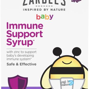 Zarbee's Baby Immune Support with Zinc, Baby & Toddler Vitamin 6 Months+, Includes Syringe for Easy & Accurate Dosing, Natural Grape Flavor, 2oz  Baby