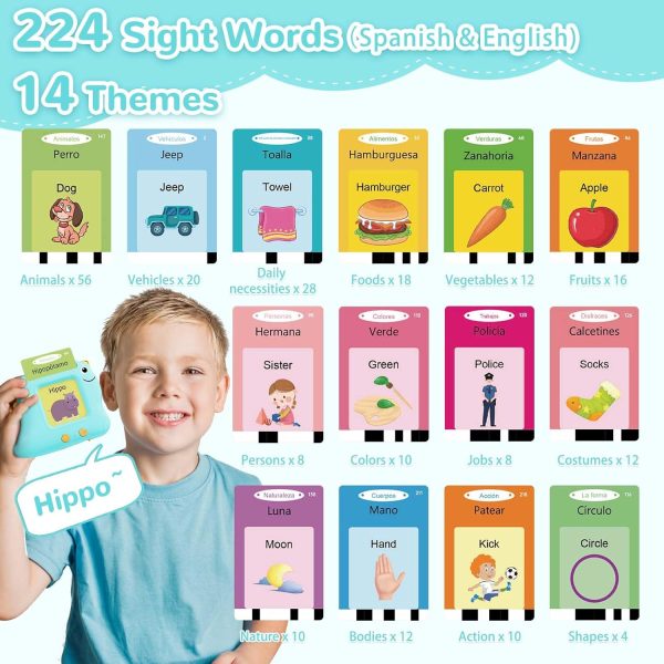 Alotwan Toddler Toys Talking Flash Cards with 510 Sight Words, Montessori Learning Toys for Toddler 1-3 2-4, Autism Sensory Speech Therapy Toys for Boys Girls 2 3 4 5 6 Year Old Kids Gifts  Toys & Games - Image 19