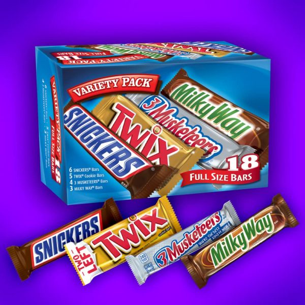 Mars M&M'S, SNICKERS, 3 MUSKETEERS, SKITTLES & STARBURST Variety Pack Full Size Bulk Candy Assortment, 56.11 oz, 30 Count - Image 18