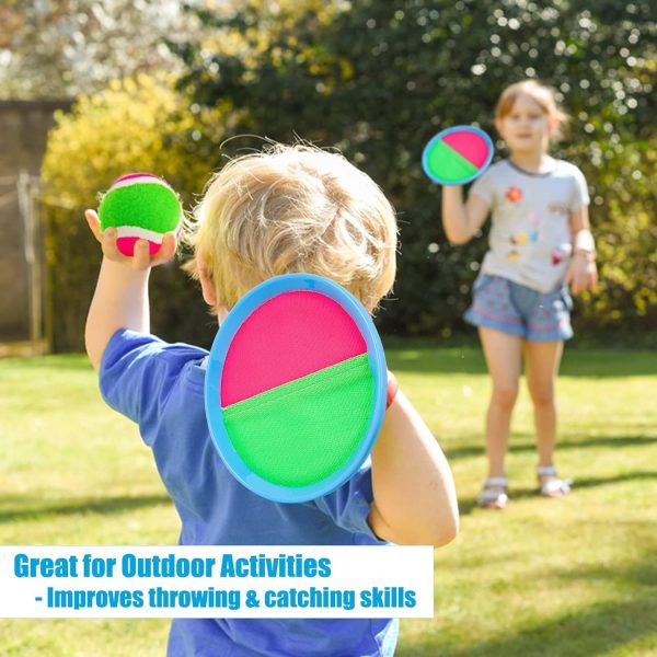 Ayeboovi Kids Toys Toss and Catch Ball Set with 6 Paddles 3 Balls Outdoor Games for Kids Beach Pool Yard Games Toys for 3-12 Years Old Boys Girls Kids Adults Family Birthday Valentine Easter Gifts  Toys & Games - Image 17
