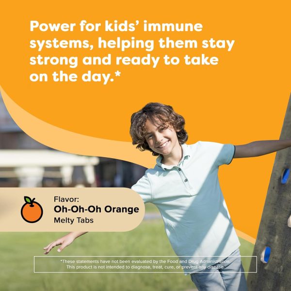 Renzo's Invincible Vitamin C for Kids with Elderberry and Zinc, Dissolvable Kids Vitamins for Immune Support, 60 Orange-Flavored Melty Tabs  Health & Household - Image 16