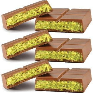 UniqBite Dubai Chocolate Bar Pistachio I Viral Knafeh Chocolate Bar with Pistachio Cream and Kataifi, 3 pack, Total 9.5 oz (270gr)  Grocery & Gourmet Food
