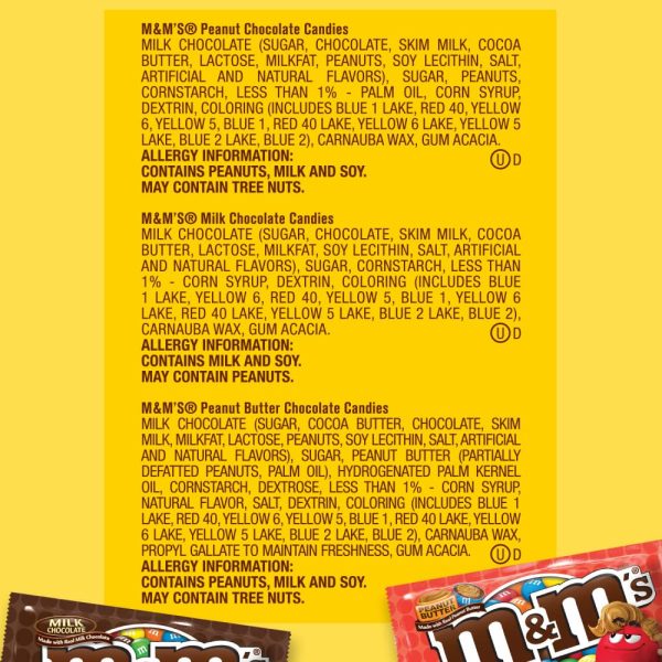 M&M'S Milk Chocolate Candy, Variety Pack, Full Size, Pack of 18 Bulk Candy Chocolate - Image 12
