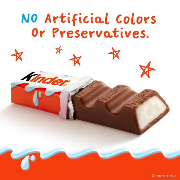 Kinder Chocolate, 18 Four Count Packs, Milk Chocolate Bar with Creamy Milky Filling, Individually Wrapped Candy, Stocking Stuffers for Kids, 1.8 oz Each - Image 6