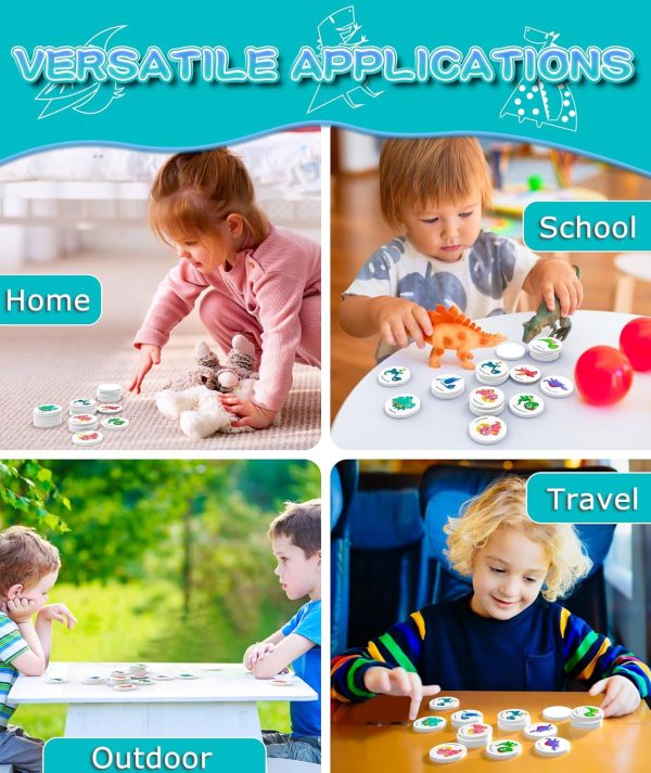 Protado Wooden Match Memory Game for Kids, 24Pc Memory Matching Cards with 5Pc Tattoo Stickers, Educational Memory Matching Game for Pre-Kindergarten Early Learning Development Kids (Animal)  Toys & Games - Image 22