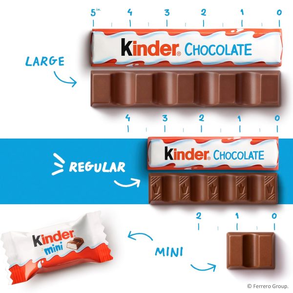 Kinder Chocolate, 18 Four Count Packs, Milk Chocolate Bar with Creamy Milky Filling, Individually Wrapped Candy, Stocking Stuffers for Kids, 1.8 oz Each - Image 8