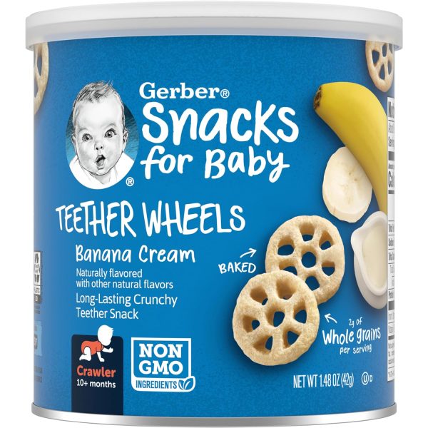 Gerber Snacks for Baby Teethers, Gentle Teething Wafers, Strawberry Apple Spinach, 1.7 Ounce, 12 Count Box (Pack of 6)  Everything Else - Image 23