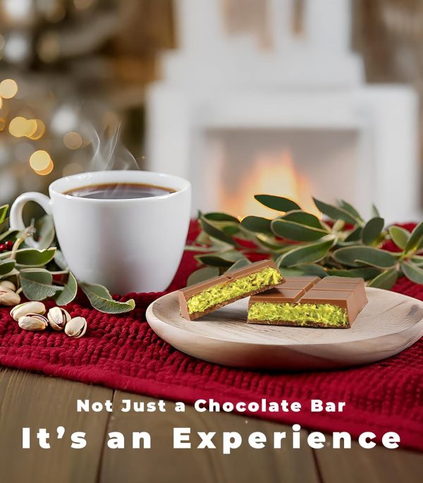 UniqBite Dubai Chocolate Bar Pistachio I Viral Knafeh Chocolate Bar with Pistachio Cream and Kataifi, 3 pack, Total 9.5 oz (270gr)  Grocery & Gourmet Food - Image 18