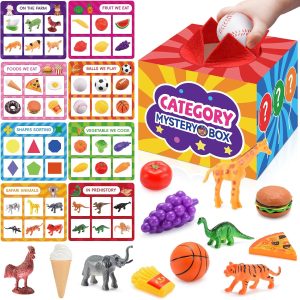 58Pcs Sensory Learning Toys for 2 3 4 5 6 Year Old Boys Girls,Fun & Educational Sorting Toys with Mystery Box,Preschool Montessori Toys for Kids Toddlers 2-4 3-5 Birthday Gifts Easter Basket Stuffers  Toys & Games