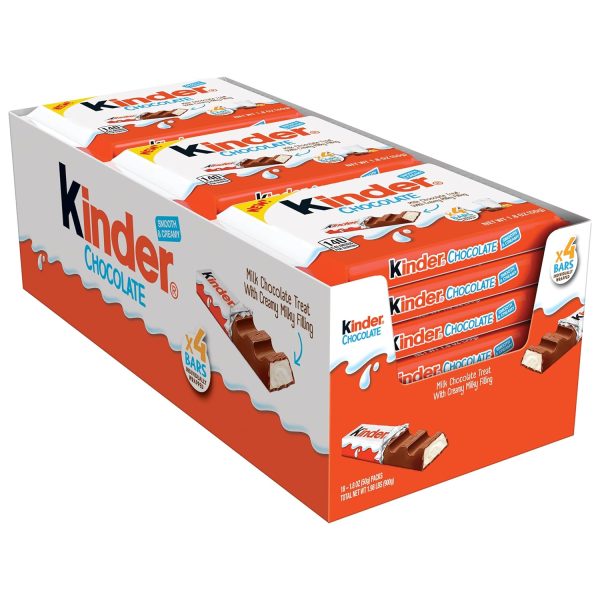 Kinder Chocolate, 18 Four Count Packs, Milk Chocolate Bar with Creamy Milky Filling, Individually Wrapped Candy, Stocking Stuffers for Kids, 1.8 oz Each - Image 22