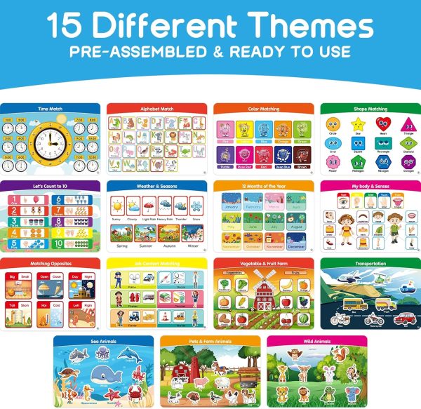 Busy Book for Kids, Montessori Autism Sensory Educational Toys, 12 Pages Toddler Preschool Activity Binder and Early Learning Toys - for Boys & Girls Develops Fine Motor Skills  Toys & Games - Image 17