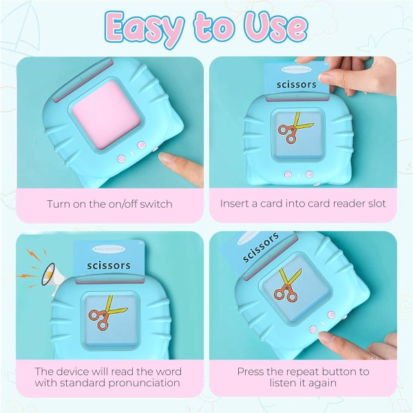 QuTZ Toddler Toys for 2 3 4 5 Year Old Boys and Girls, Autism Sensory Toys for Autistic Children, Learning Montessori Toys, Speech Therapy Toys, 224 Sight Words Talking Flash Cards  Toys & Games - Image 3