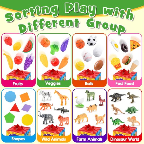 58Pcs Sensory Learning Toys for 2 3 4 5 6 Year Old Boys Girls,Fun & Educational Sorting Toys with Mystery Box,Preschool Montessori Toys for Kids Toddlers 2-4 3-5 Birthday Gifts Easter Basket Stuffers  Toys & Games - Image 3