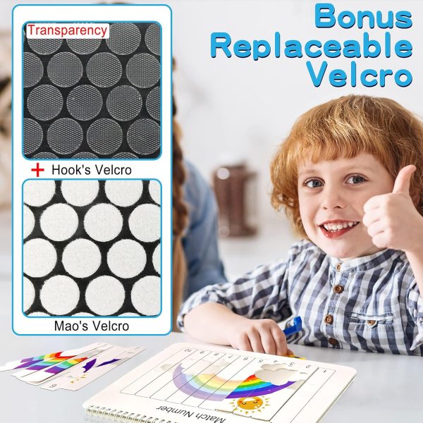 Busy Book for Kids, Montessori Autism Sensory Educational Toys, 12 Pages Toddler Preschool Activity Binder and Early Learning Toys - for Boys & Girls Develops Fine Motor Skills  Toys & Games - Image 12