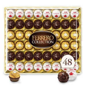 Ferrero Rocher, 48 Count, Premium Gourmet Assorted Hazelnut Milk Chocolate, Dark Chocolate and Coconut Chocolates, Chocolate Gift Box, 18.2 oz  Grocery & Gourmet Food