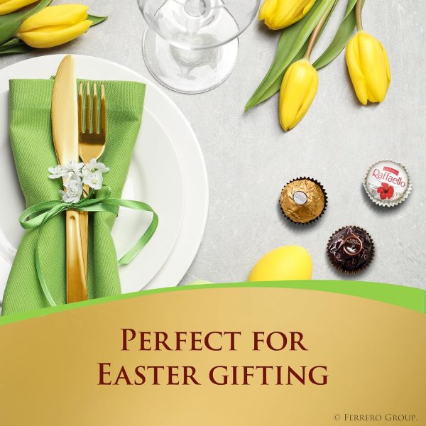 Ferrero Rocher, 48 Count, Premium Gourmet Assorted Hazelnut Milk Chocolate, Dark Chocolate and Coconut Chocolates, Chocolate Gift Box, 18.2 oz  Grocery & Gourmet Food - Image 8