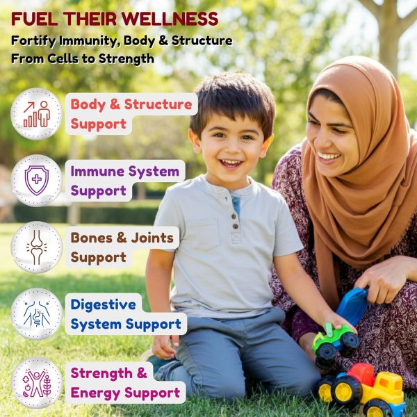 SHIFAA NUTRITION Halal Kids Multivitamin Gummies, 45-90 Days Supply, with All Essential Kids Vitamins. Toddler Vitamins with Vitamin C, D, Zinc, A, E, B6, B12, Biotin | Halal Gummy Vitamins for Kids  Health & Household - Image 3